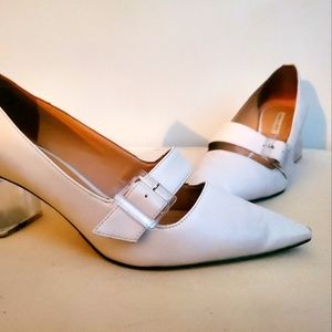 Charles and Keith Low Block Clear Heel